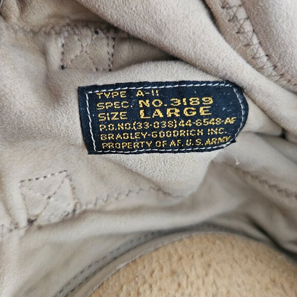 WW2 US Army Air Force leather helmet and aviator goggles - Picture 6 of 10